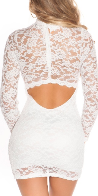 minidress backless with lace White
